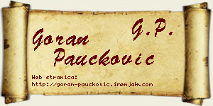 Goran Paučković vizit kartica